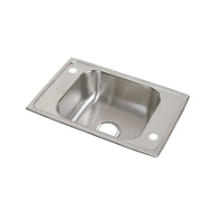 Elkay CDKR25172 Celebrity 25 Inch Single Basin Drop In Stainless Steel Utility Sink - 2 Faucet Holes