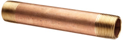 Merit Brass 2002-250 Red Brass Nipple 1/8 Inch Male NPT 2.5 Inch Seamless