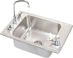 Elkay DRKRC2220C Sink 18 Gauge Stainless Steel 22x19.5x7.5 inches Single Bowl Top Mount Lustertone