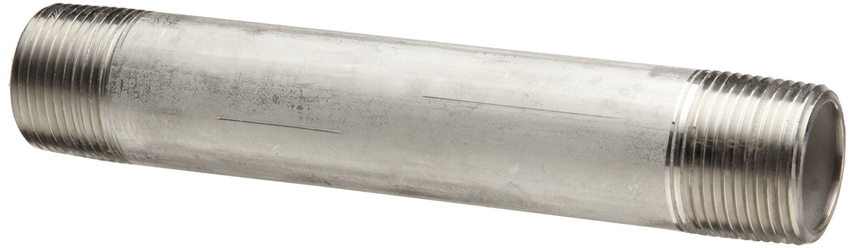 Merit Brass 6008-400 Stainless Steel Nipple 1/2 Inch x 4 Inch NPT Male Schedule 40 Welded