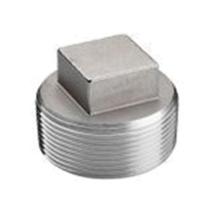 Merit Brass K617A-06 Stainless Steel Square Head Plug 3/8 Inch MNPT Class 150