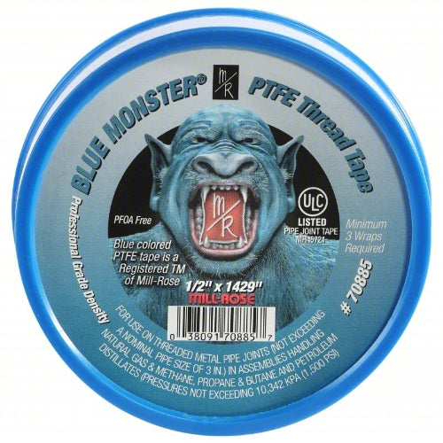 Mill-Rose 70885 Blue Monster PTFE Thread Sealant Tape 1/2 Inch x 1429 Inches