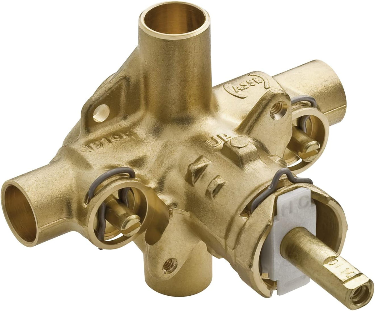 MOEN 2570 Posi-Temp Pressure Balancing Valve 0.5 Inch 4-Port Tub and Shower Brass