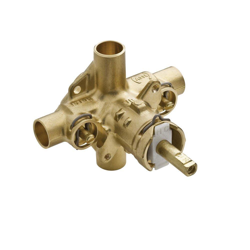 MOEN 2570 Posi-Temp Pressure Balancing Valve 0.5 Inch 4-Port Tub and Shower Brass