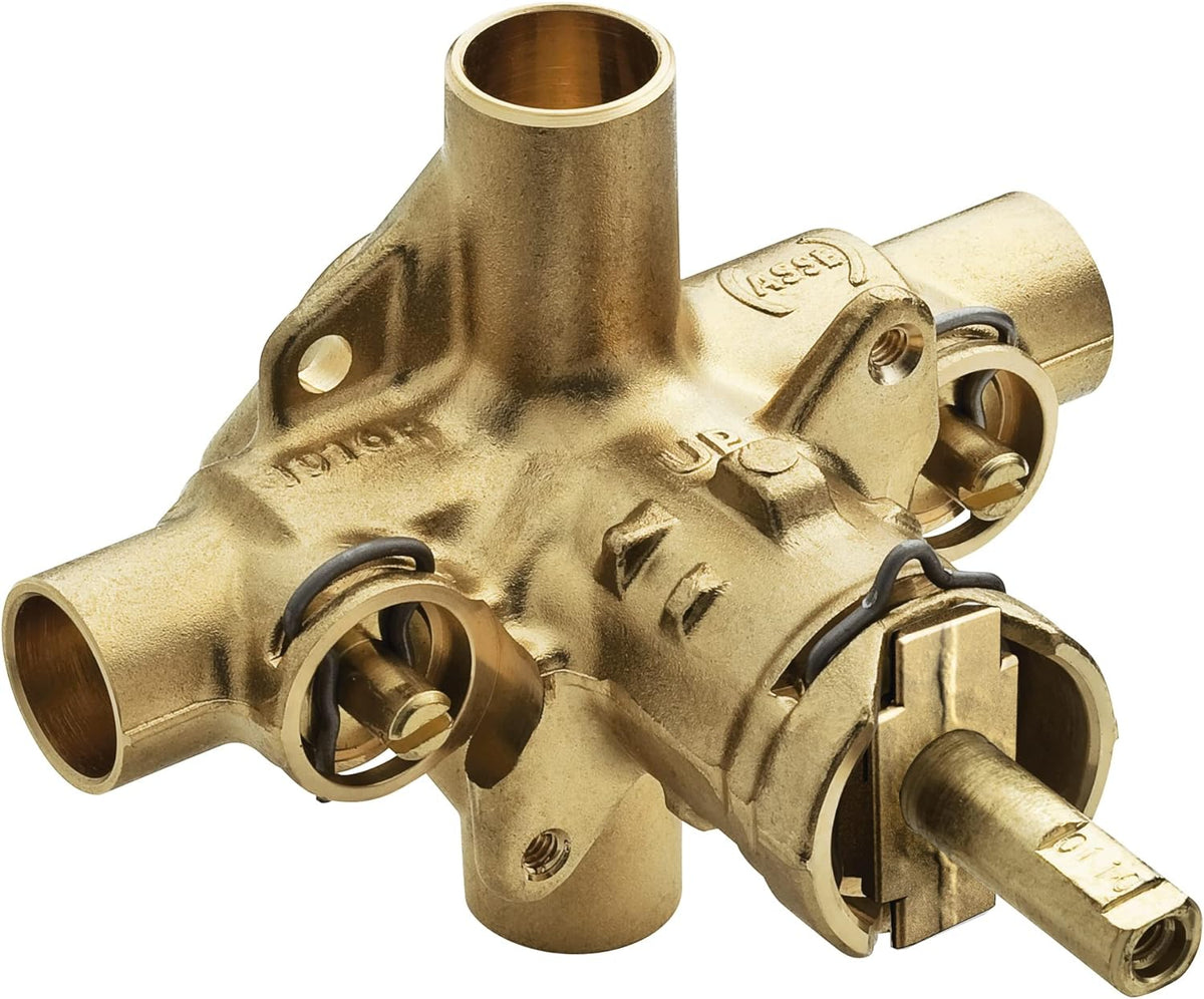 Moen 8371HD Commercial PosiTemp Pressure Balancing Shower Valve with Stops 1/2 Inch Sweat CC Connections and 1/4 Turn Stops