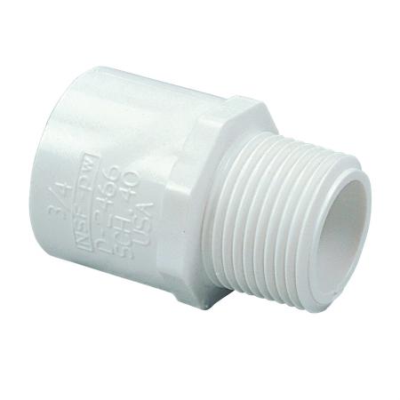 NIBCO L03250Y PVC Male Adapter 2-1/2 Inch Schedule 40 Socket x MNPT