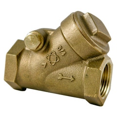 NIBCO NJ740X6 S-413-Y-LF Silicon Bronze Lead-Free Check Valve, Horizontal Swing, PTFE Seat, 1/2 Inch Female Solder Cup