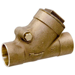 NIBCO NJ740X6 S-413-Y-LF Silicon Bronze Lead-Free Check Valve, Horizontal Swing, PTFE Seat, 1/2 Inch Female Solder Cup