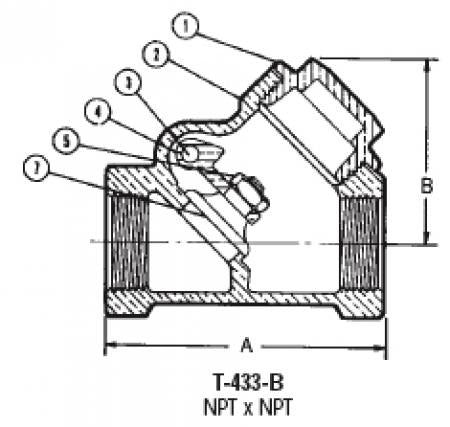 NIBCO NL7J00F T433-B CHECK VALVE 3 IN BRONZE SWING CHECK