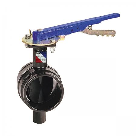 NIBCO NLK680L GD-4765 8 Inch 300 PSI Butterfly Valve Locking Handle Ductile Iron