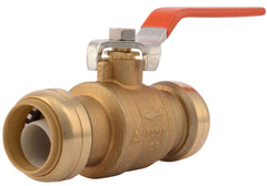 SharkBite 22223-0000LF 1 Inch Lead-Free Brass Ball Valve Full Port 200 psi Push-to-Connect