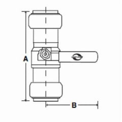 SharkBite 22223-0000LF 1 Inch Lead-Free Brass Ball Valve Full Port 200 psi Push-to-Connect