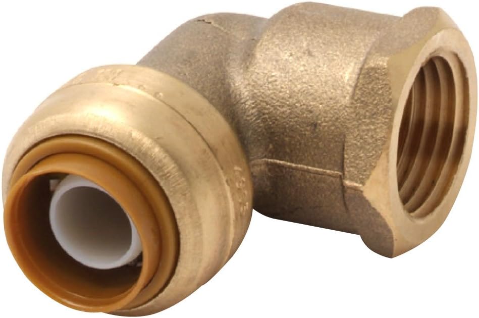 SharkBite U308LF Brass Push Female Adapter Elbow Coupling 90 Degree