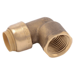 SharkBite U308LF Brass Push Female Adapter Elbow Coupling 90 Degree