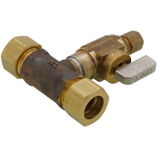 Sioux Chief 601G20CV Add-A-Line Brass OD Compression Valve Tee 5/8 x 1/4 Inch