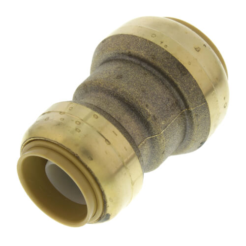 SharkBite U060LF Reducing Coupling Push-Fit Brass 1 Inch x 3/4 Inch Lead-Free