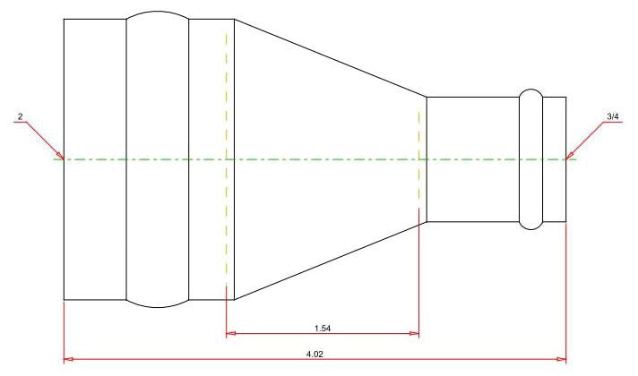 Viega ProPress 18468 ProPress Reducer 2 x 3/4 inch Copper Reducer