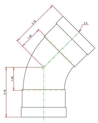 Viega 20653 ProPress Zero Lead Copper XL-C 45-Degree Elbow with 2-1/2-Inch P x P