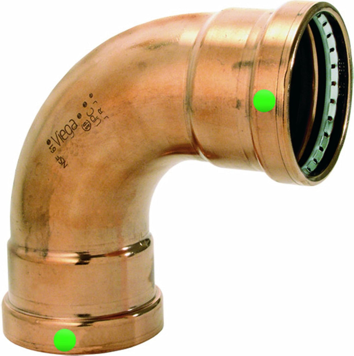 Viega 20628 ProPress Zero Lead Copper XL-C 90-Degree Elbow 3-Inch P x P