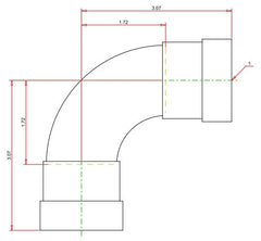 Viega 25211 MegaPressG 90D Elbow Carbon Steel 1 Inch Press Connection