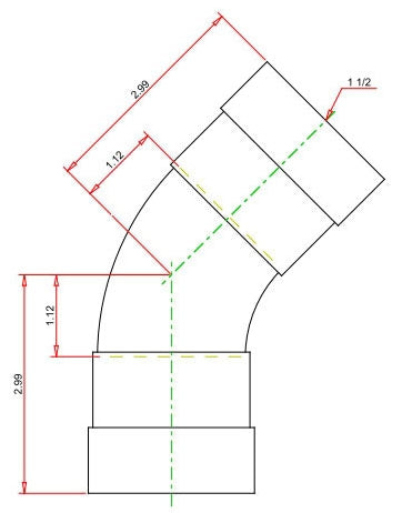 Viega 25251 MegaPressG 45 Degree Elbow Carbon Steel Press Connection