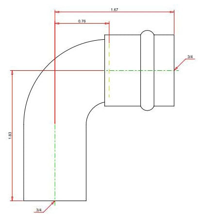 Viega 77052 ProPress Copper 90 Degree Street Elbow (Size 3/4 Inch) - Replacement 77352