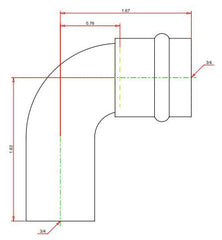 Viega 77052 ProPress Copper 90 Degree Street Elbow (Size 3/4 Inch) - Replacement 77352