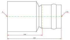 Viega 78122 ProPress Copper Reducer 2 inch by 1-1/2 inch FTG x P