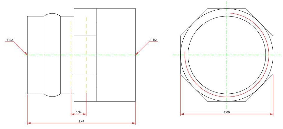 Viega 79370 ProPress Zero Lead Bronze Adapter 2-Inch Female NPT