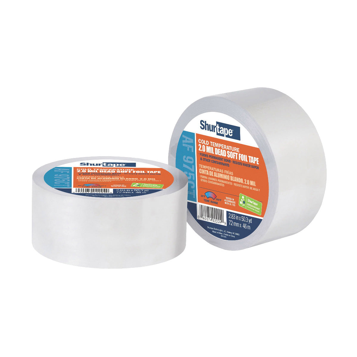 Shurtape 232032 AF 975CT HVAC Contractor-Grade Foil Tape Cold Temperature Silver