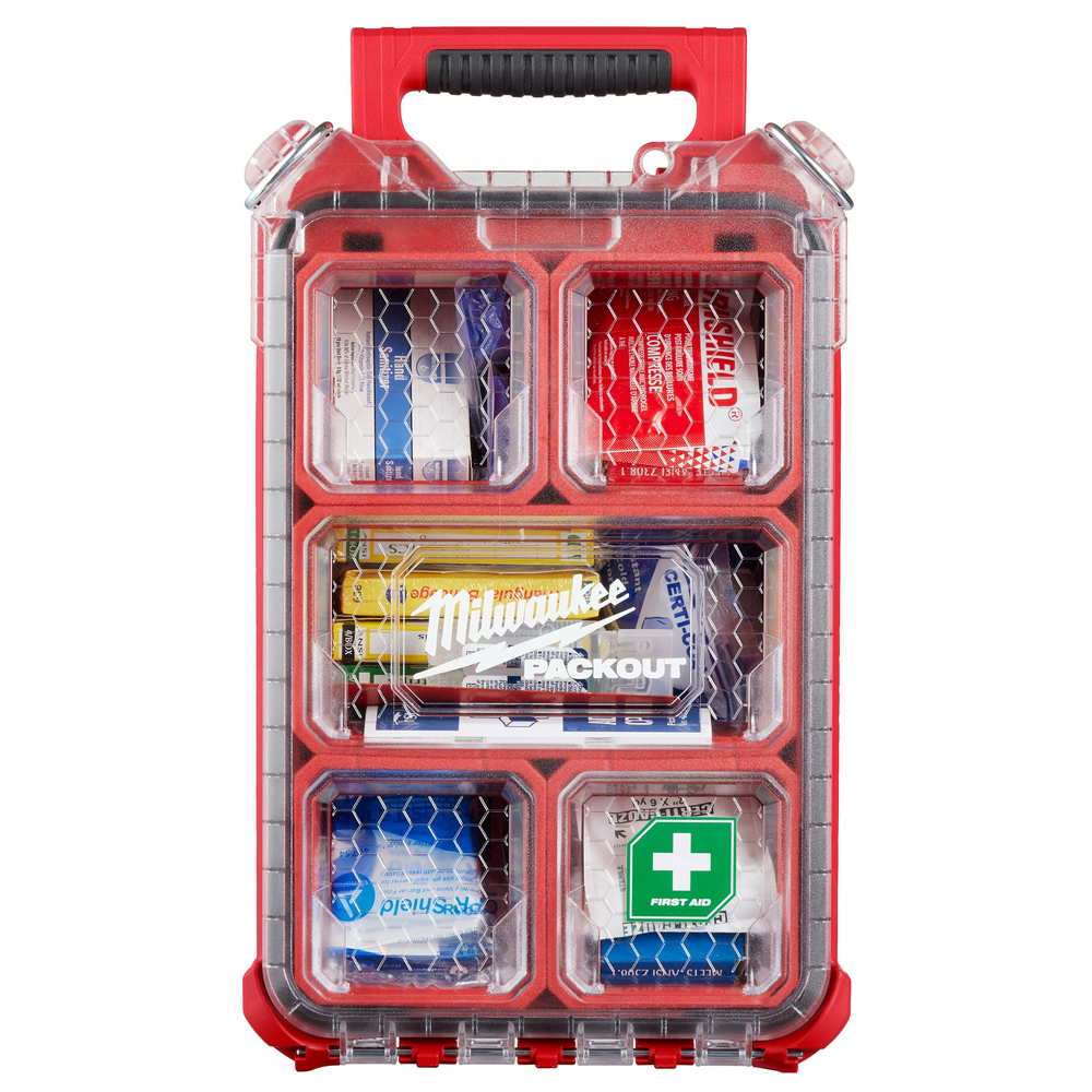 Milwaukee 48-73-8435C PACKOUT Compact First Aid Kit - 79-Piece Essential Medical Supplies