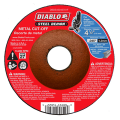 Diablo DBDS45045701F 4-1/2 Inch Metal Cutoff Wheel Type 27