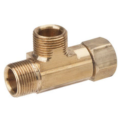 BrassCraft CT2-664X-P Female Compression Tee Adapter 3/8 Inch x 3/8 Inch x 1/4 Inch Lead-Free Rough Brass