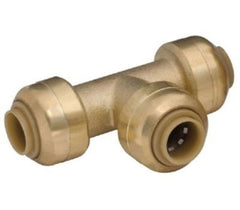 SharkBite U362LF Tee Brass 1/2 Inch Push-Fit Connection