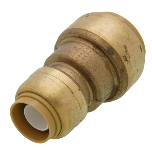 SharkBite U058LF Brass Reducing Coupling 3/4 Inch x 1/2 Inch Push-Fit