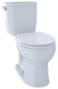 TOTO C243EF#01 Entrada Toilet Bowl 1.28 GPF Round Cotton Vitreous China Floor Mount