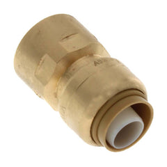 SharkBite U072LF Straight Female Connector 1/2 Inch Push-Fit x FNPT Brass