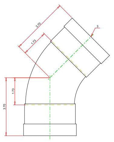 Viega 20658 ProPress Zero Lead Copper XL-C 45-Degree Elbow with 3-Inch P x P