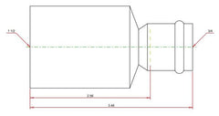 Viega 14543 ProPress Copper Reducer 1-1/2-Inch by 3/4-Inch Fitting x Press 200 PSI