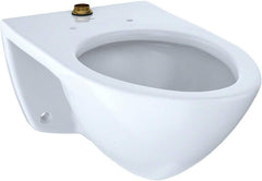 TOTO CT708U#01 Elongated 1.0 GPF Wall-Mounted Flushometer Toilet Bowl with Top Spud, White-CT708U, Cotton White