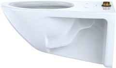 TOTO CT708U#01 Elongated 1.0 GPF Wall-Mounted Flushometer Toilet Bowl with Top Spud, White-CT708U, Cotton White