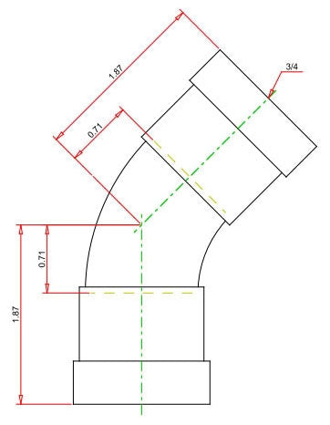 Viega MegaPressG 25236 Carbon Steel 45-Degree Elbow