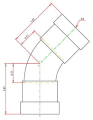 Viega MegaPressG 25236 Carbon Steel 45-Degree Elbow