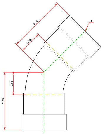 Viega 25241 MegaPressG 45 Degree Elbow Carbon Steel 1 Inch Press Connection