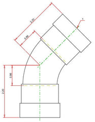 Viega 25241 MegaPressG 45 Degree Elbow Carbon Steel 1 Inch Press Connection