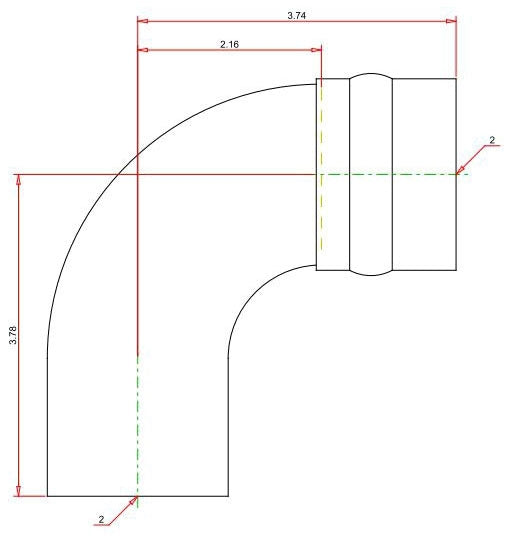 Viega 77072 ProPress 90 Degree Copper Street Elbow 2 Inch Press x Fitting for Plumbing Applications