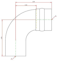 Viega 77072 ProPress 90 Degree Copper Street Elbow 2 Inch Press x Fitting for Plumbing Applications