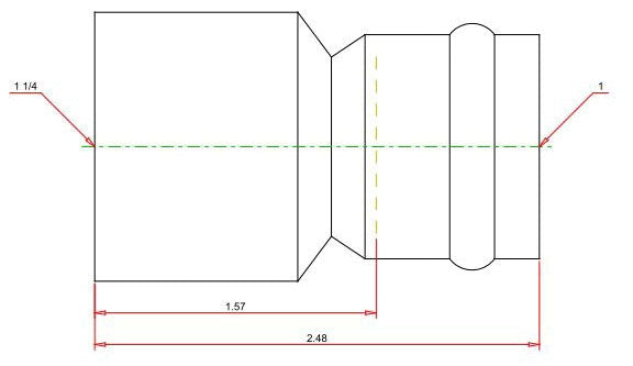 VIEGA PROPRESS 78097 1-1/4 FTG x 1 Press Copper Reducer 200 PSI