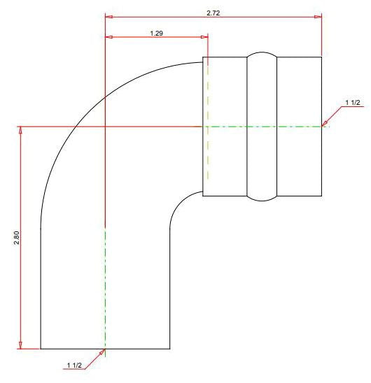 Viega 77067 ProPress Copper 90 Degree Street Elbow 1-1/2 Inch