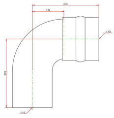 Viega 77067 ProPress Copper 90 Degree Street Elbow 1-1/2 Inch